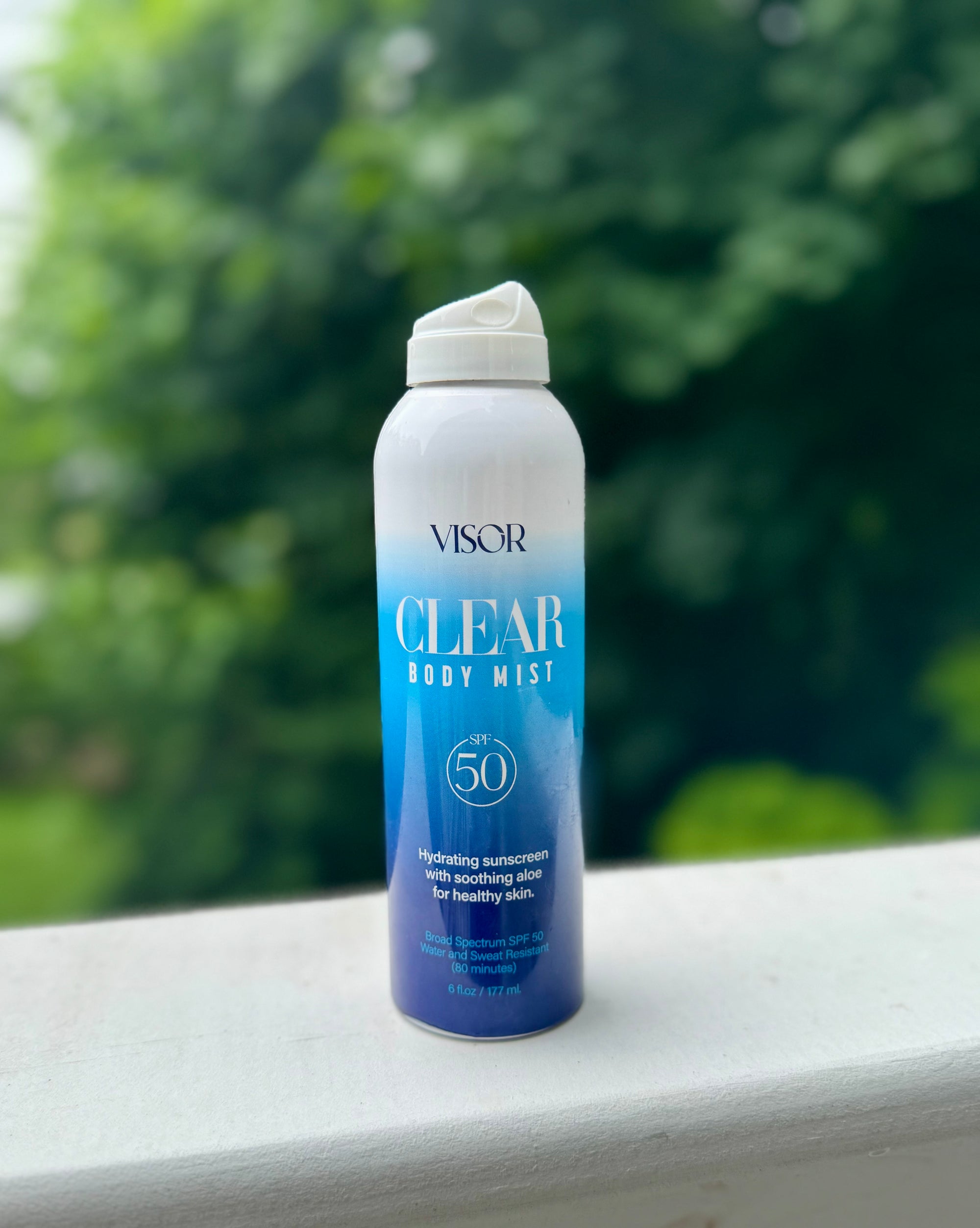 Visor Clear Body Mist SPF 50 | 100% Clear, Hydrating, Non-Aerosol Spray