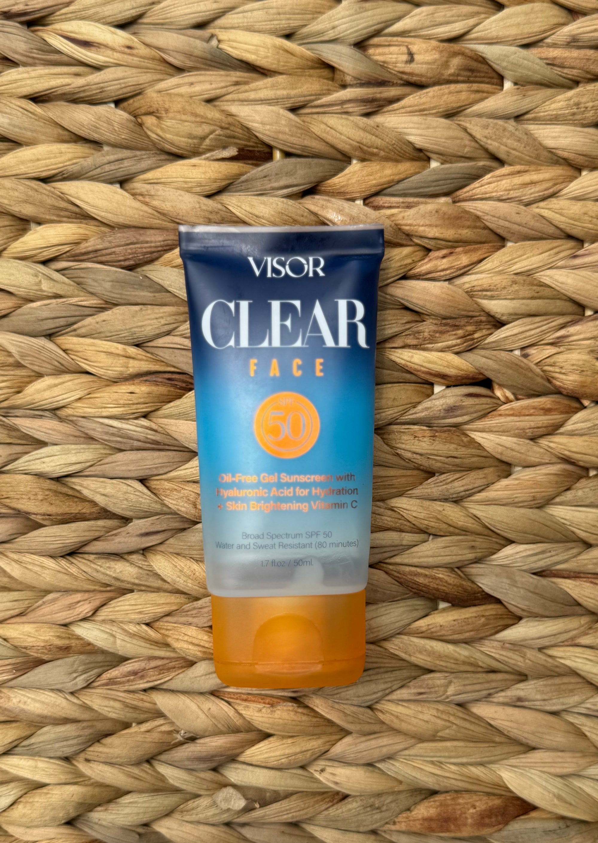 Visor Clear Face Gel | Oil-free SPF 50 Sunscreen with Vitamin C + Hyaluronic Acid