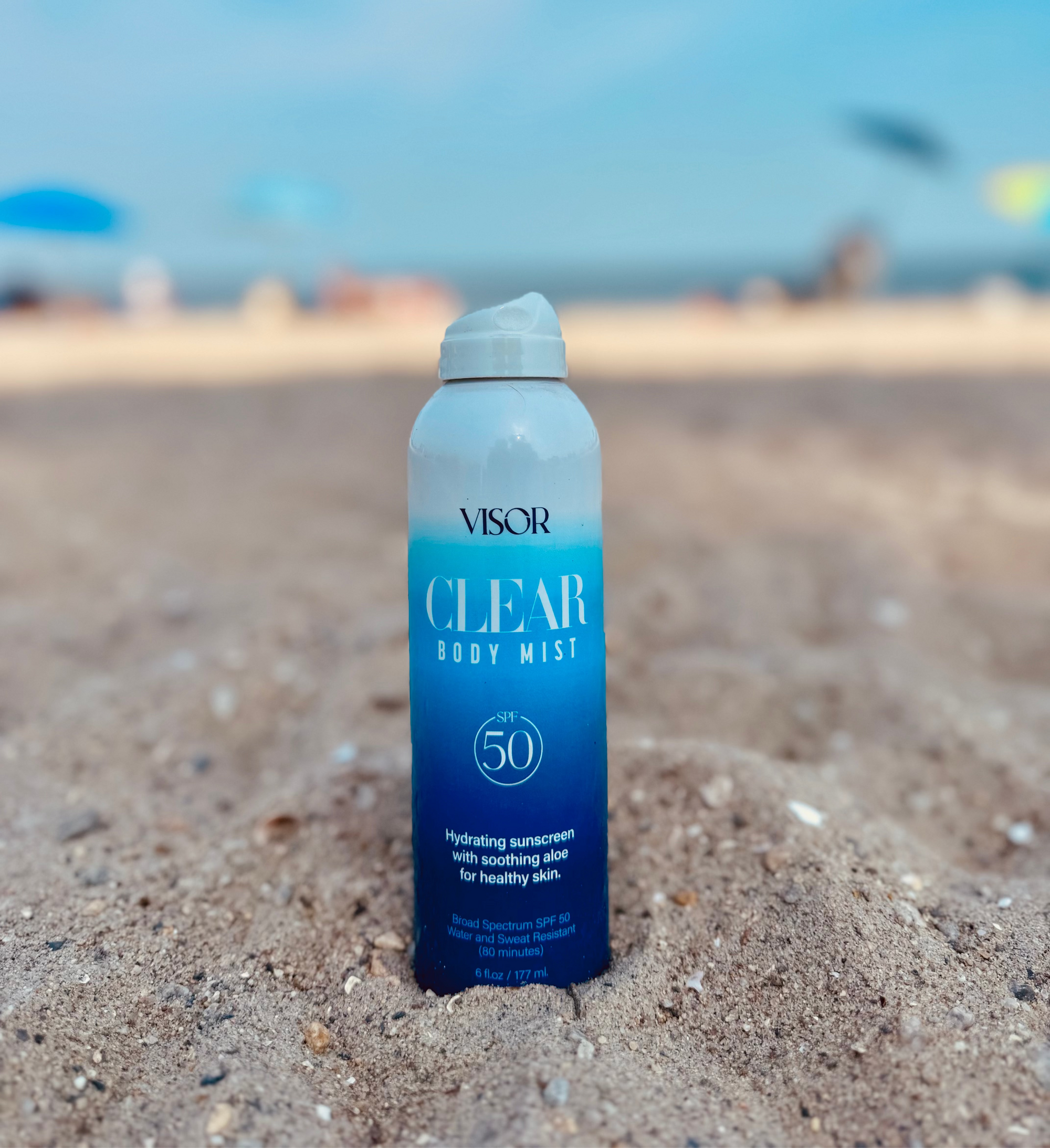 Visor Clear Body Mist SPF 50 | 100% Clear, Hydrating, Non-Aerosol Spray
