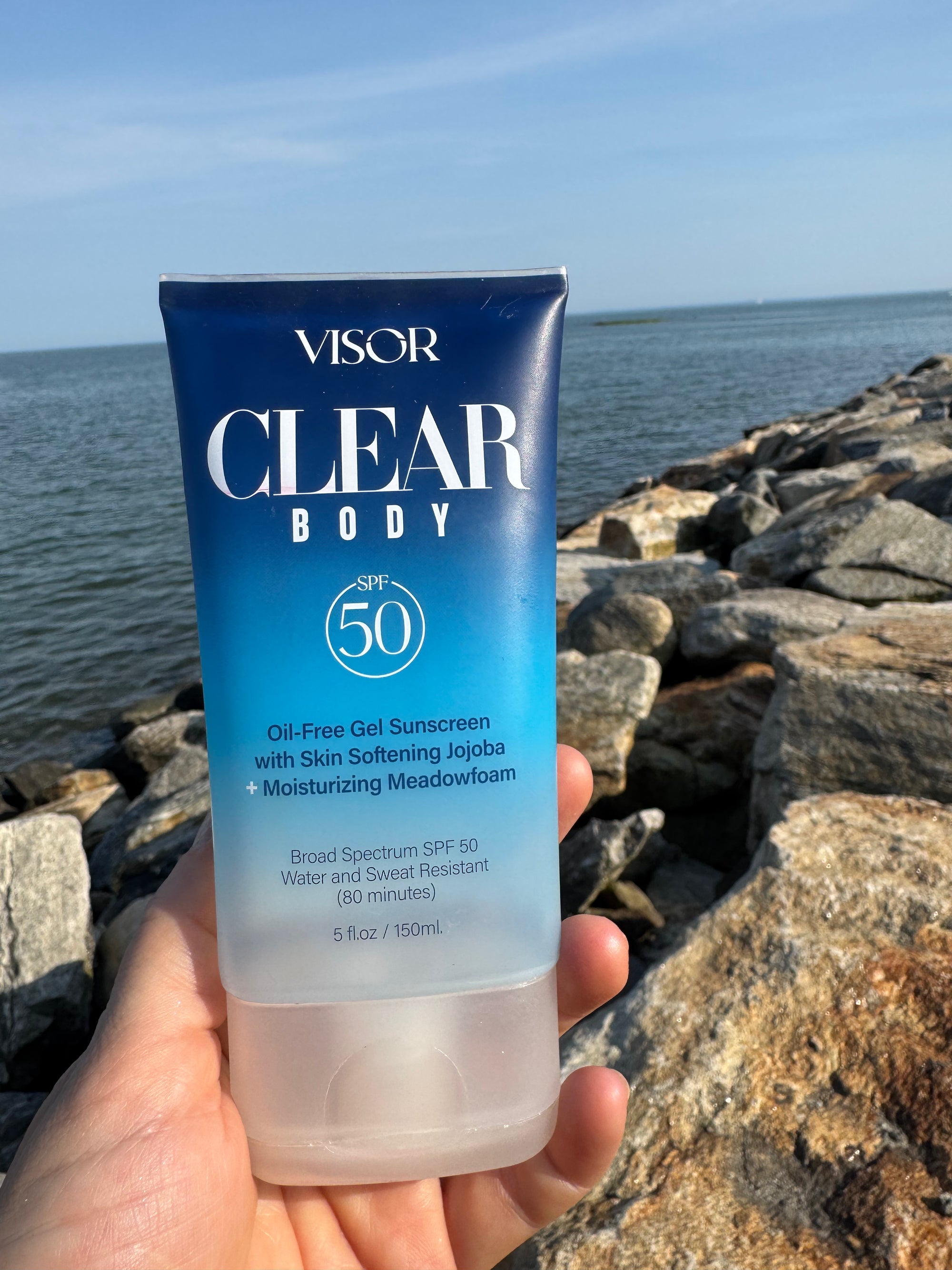 Visor Clear Body Gel SPF 50 | Oil-Free, Fast-Absorbing Sunscreen for All Skin Tones