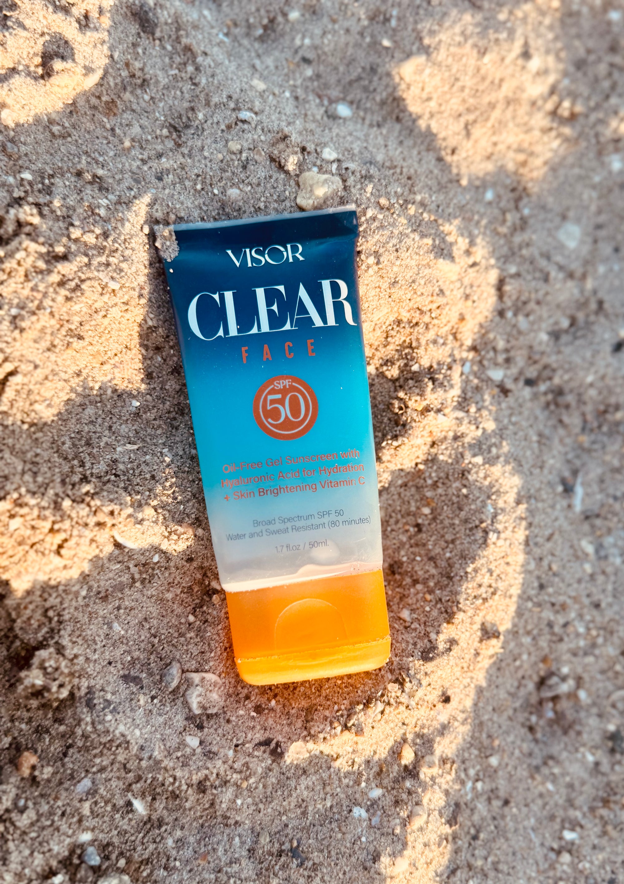 Visor Clear Face Gel | Oil-free SPF 50 Sunscreen with Vitamin C + Hyaluronic Acid
