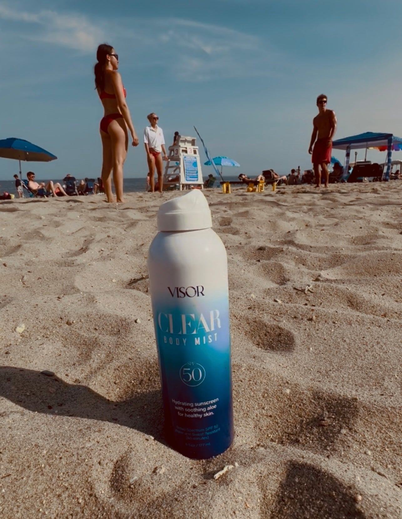 Visor Clear Body Mist SPF 50 | 100% Clear, Hydrating, Non-Aerosol Spray