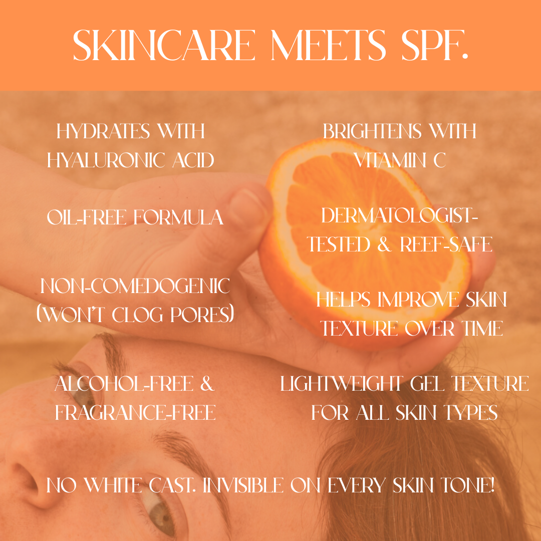 Visor Clear Face Gel | Oil-free SPF 50 Sunscreen with Vitamin C + Hyaluronic Acid