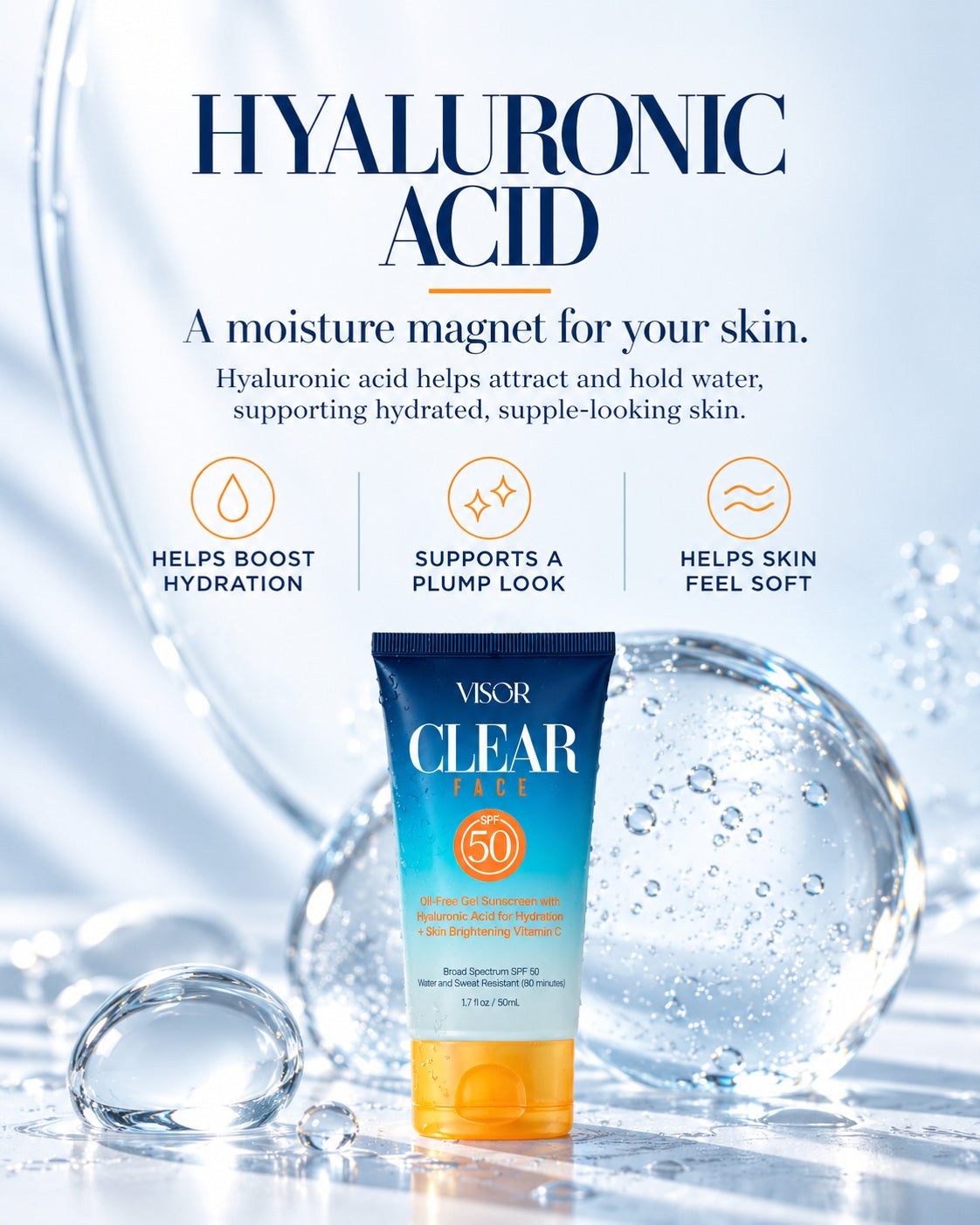 Visor Clear FACE SPF 50 Creamy Gel Sunscreen