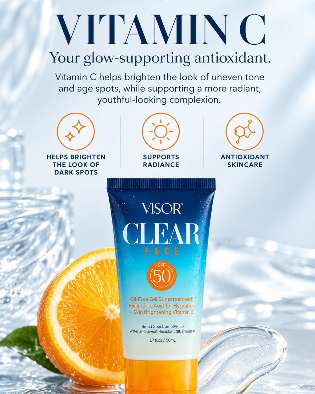 Visor Clear FACE SPF 50 Creamy Gel Sunscreen